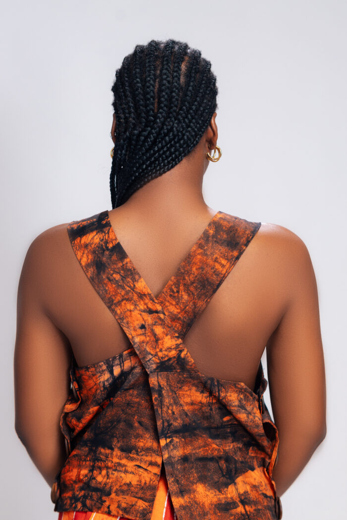 X-Back Top - Orange - Image 1