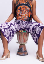 Dwennimmen Baggy Capris - Purple & White - Image 3