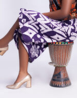 Dwennimmen Baggy Capris - Purple & White - Image 4